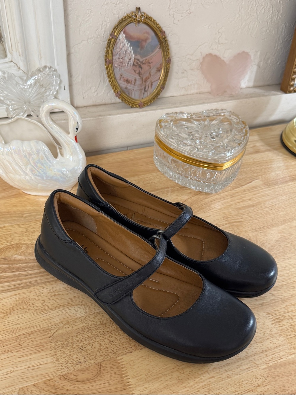 🖤 Earth Black Mary Jane Flats – Size 9 | Y2K Minimalist / Clean Girl Aesthetic 🖤